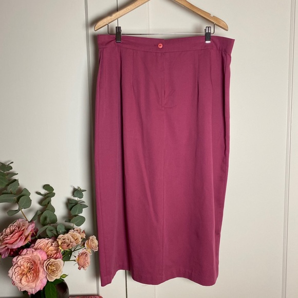 70’s does 40’s Vintage Magenta Skirt Pinup XL - Picture 2 of 8